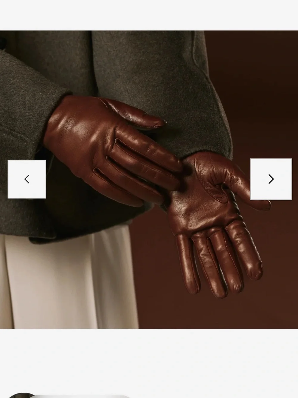 Fratelli Orsini Brown Italian Lambskin Leather Gloves- women’s 8.5
